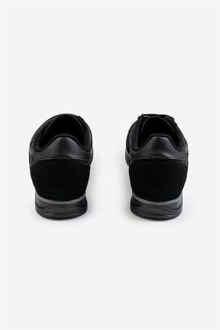 Letoon Retro Şerit Detaylı Siyah Sneaker