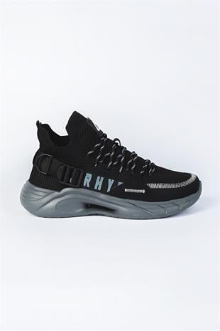 Letoon Ritim Unisex Füme Siyah Sneaker Ayakkabı