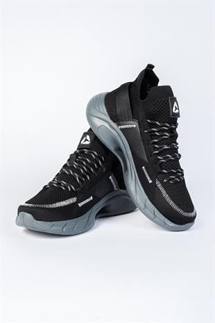 Letoon Ritim Unisex Füme Siyah Sneaker Ayakkabı