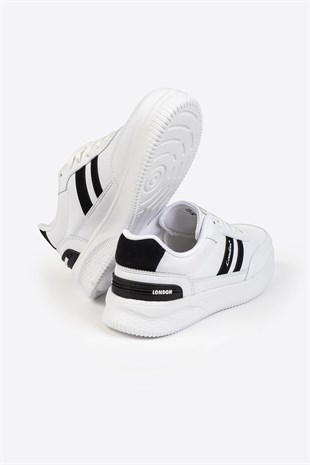 Letoon Street Style Siyah Beyaz Günlük Sneaker 