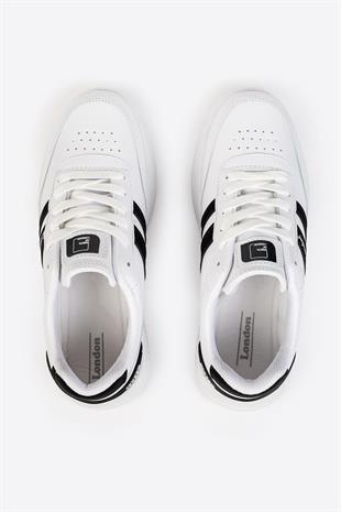 Letoon Street Style Siyah Beyaz Günlük Sneaker 