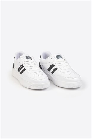 Street Style Beyaz Gri Günlük Sneaker 