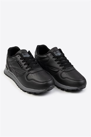 Letoon Tornado Erkek Premium Siyah Sneaker 