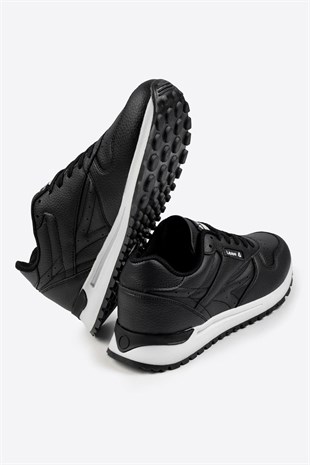Letoon Tornado Erkek Premium Siyah Beyaz Sneaker 