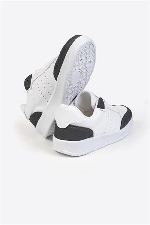 Beyaz Renk Beyaz Füme Kadın Spor Ayakkabı 
