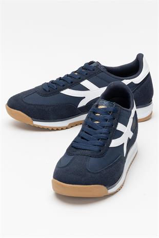Kadın Lacivert Denye Kumaş Günlük Spor Ayakkabı 