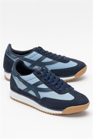 Kadın Mavi Renk Denye Kumaş Günlük Spor Ayakkabı 