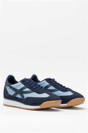Kadın Mavi Renk Denye Kumaş Günlük Spor Ayakkabı 