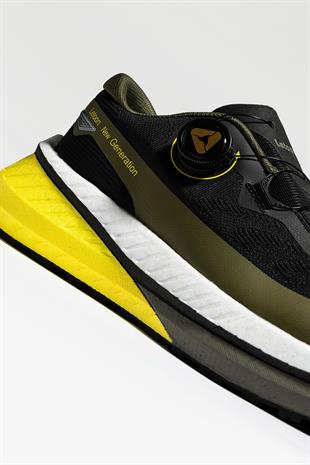 Letoon AirFlex Move-12 Siyah Sarı Erkek Spor Ayakkabı 