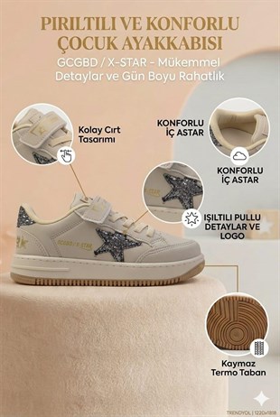Letoon Kız  Çocuk Sneaker BEJ