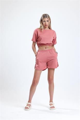 Letoon Ltn-G201 Crop Şort Takım