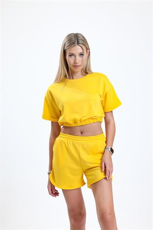 Letoon Ltn-G201 Crop Şort Takım 