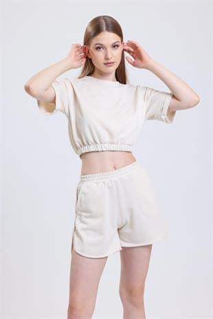 Letoon Ltn-G201 Crop Şort Takım