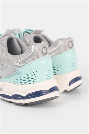 Letoon  MOVE-105 Kalın Tabanlı File Detaylı Bağcıklı Günlük Sneaker Spor Ayakkabı GRİ