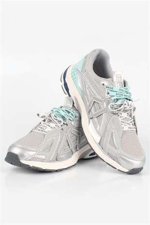 Letoon  MOVE-105 Kalın Tabanlı File Detaylı Bağcıklı Günlük Sneaker Spor Ayakkabı GRİ