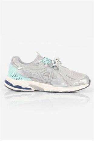 Letoon  MOVE-105 Kalın Tabanlı File Detaylı Bağcıklı Günlük Sneaker Spor Ayakkabı GRİ