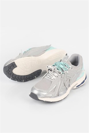 Letoon  MOVE-105 Kalın Tabanlı File Detaylı Bağcıklı Günlük Sneaker Spor Ayakkabı GRİ