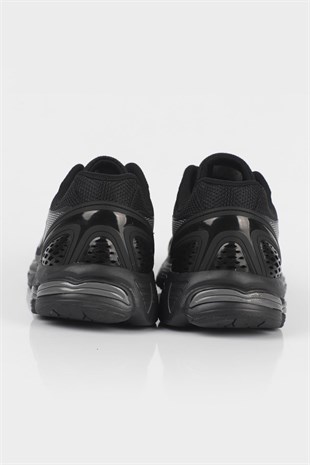 Letoon  MOVE-26 Dinamik Tasarım Kalın Tabanlı File Detaylı Günlük Sneaker Spor Ayakkabı SİYAH