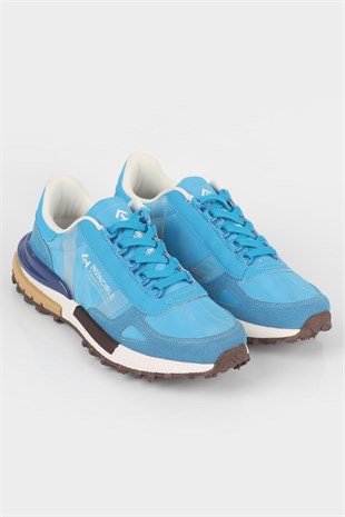 Letoon  MOVE-30 Unisex Retro Kalın Tabanlı Bağcıklı Günlük Sneaker Spor Ayakkabı MAVİ