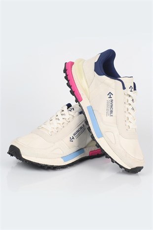 Letoon  MOVE-30 Unisex Retro Kalın Tabanlı Bağcıklı Günlük Sneaker Spor Ayakkabı BEYAZ