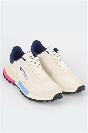 Letoon  MOVE-30 Unisex Retro Kalın Tabanlı Bağcıklı Günlük Sneaker Spor Ayakkabı BEYAZ