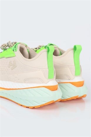 Letoon  MOVE-41 Unisex Yüksek Tabanlı Sneaker BEJ