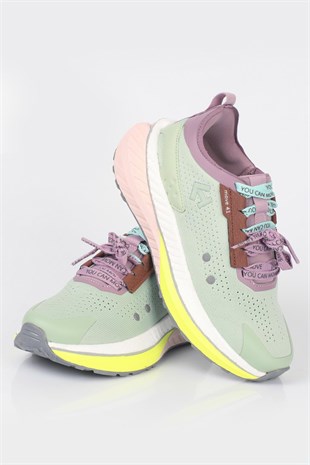 Letoon  MOVE-41 Unisex Yüksek Tabanlı Sneaker MİNT YEŞİLİ