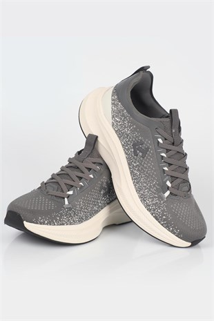 Letoon MOVE-50 Unisex Yüksek Tabanlı Örgü Dokulu Günlük Sneaker Spor Ayakkab FÜME