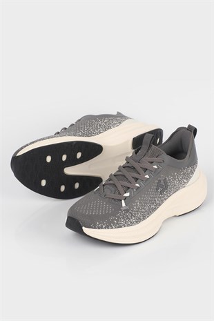 Letoon MOVE-50 Unisex Yüksek Tabanlı Örgü Dokulu Günlük Sneaker Spor Ayakkab FÜME