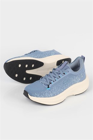 Letoon MOVE-50 Unisex Yüksek Tabanlı Örgü Dokulu Günlük Sneaker Spor Ayakkab MAVİ