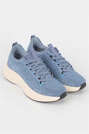 Letoon MOVE-50 Unisex Yüksek Tabanlı Örgü Dokulu Günlük Sneaker Spor Ayakkab MAVİ