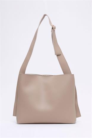 Suni Deri Bej El, Kol Ve Omuz Çantası 