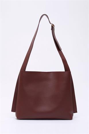 Suni Deri Bordo El, Kol Ve Omuz Çantası 