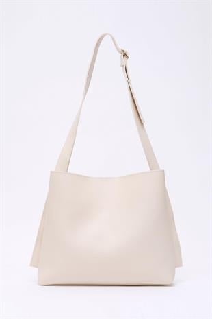 Suni Deri Krem El, Kol Ve Omuz Çantası 