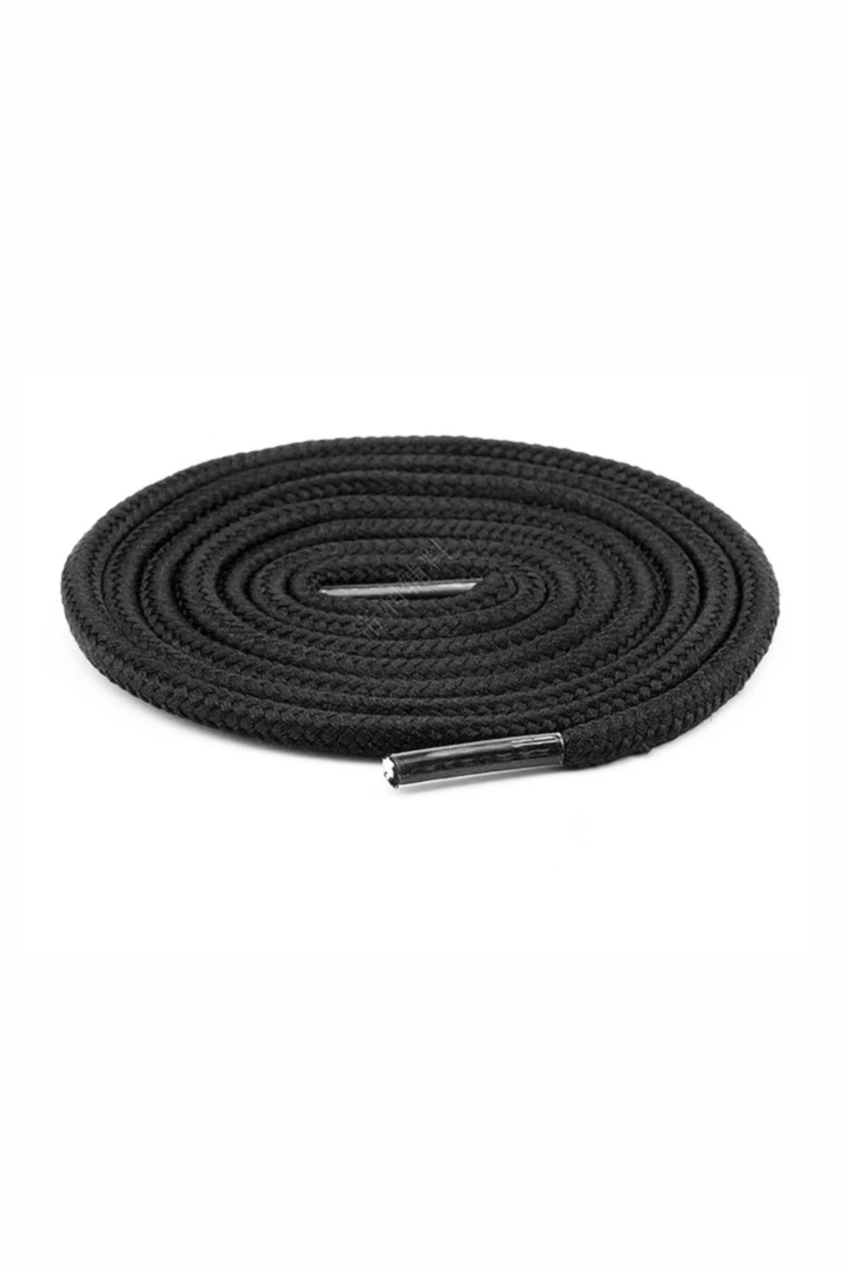 Yuvarlak Spor Siyah Ayakkabı Bağcığı 105 CM Yuvarlak Spor Siyah Ayakkabı Bağcığı 105 CM 