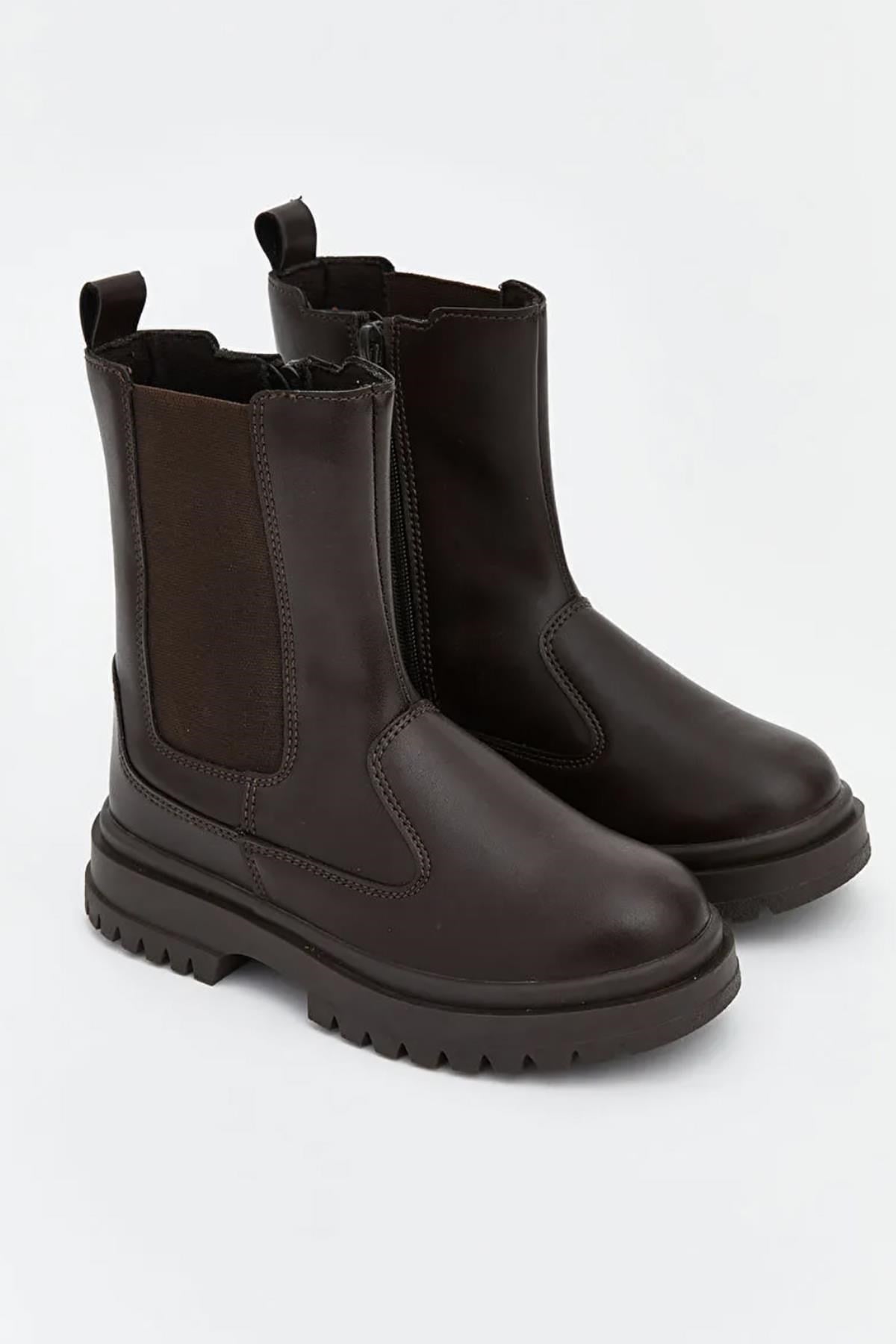 Brown Star Chunky Chelsea Boots KAHVERENGİ