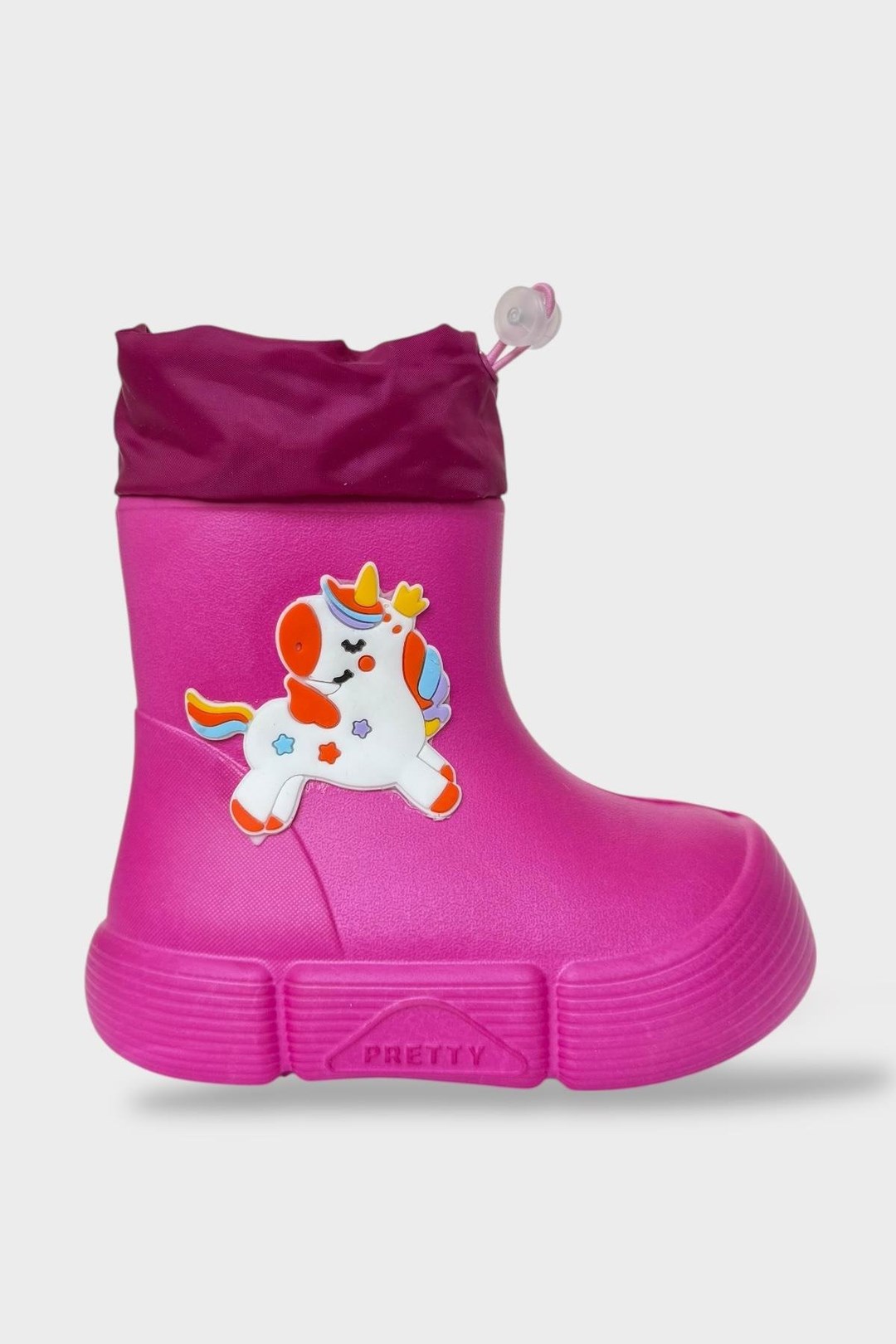 Letoon  PRETTY-01 Çocuk İçi Kürklü Unicorn Desenli Kalın Tabanlı Kışlık Çizme FUŞYA