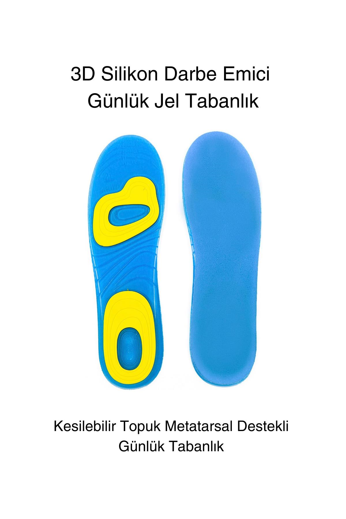 Letoon Deep-1K Kadın Mavi 3D Silikon Darbe Emici Günlük Jel TabanlıkLetoon Deep-1K Kadın Mavi 3D Silikon Darbe Emici Günlük Jel Tabanlık