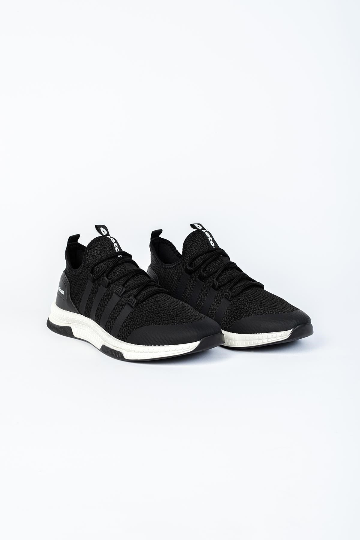 Letoon 2104 Unisex Siyah Beyaz Spor AyakkabıLetoon 2104 Unisex Siyah Beyaz Spor Ayakkabı