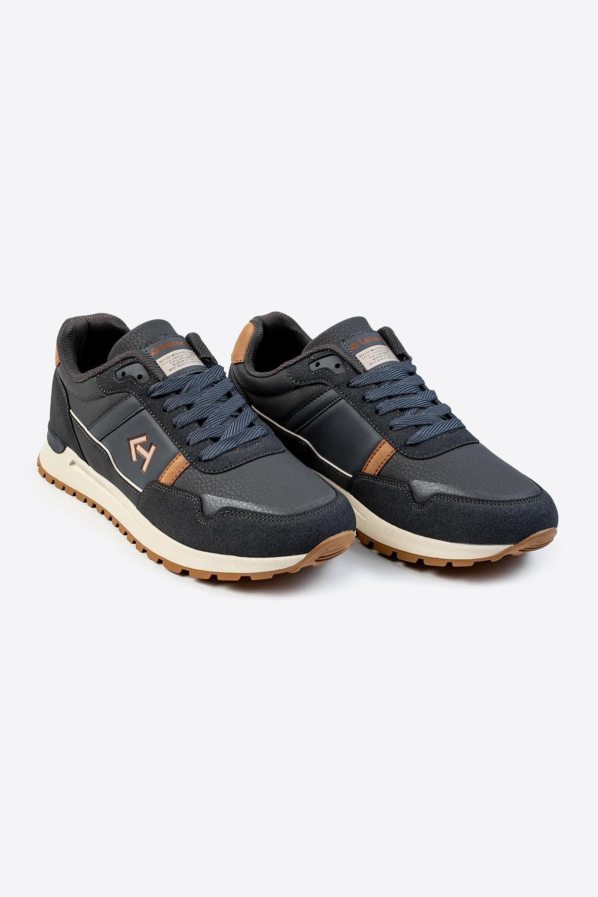 Letoon Logo Baskılı Erkek Premium Füme Sneaker Letoon Logo Baskılı Erkek Premium Füme Sneaker 
