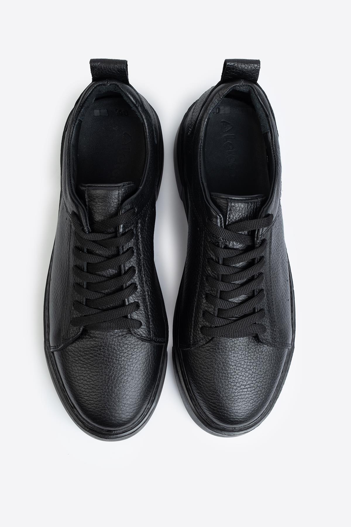 Letoon LTN-H01 Siyah Hakiki Deri Erkek Spor Ayakkabı Letoon LTN-H01 Siyah Hakiki Deri Erkek Spor Ayakkabı 