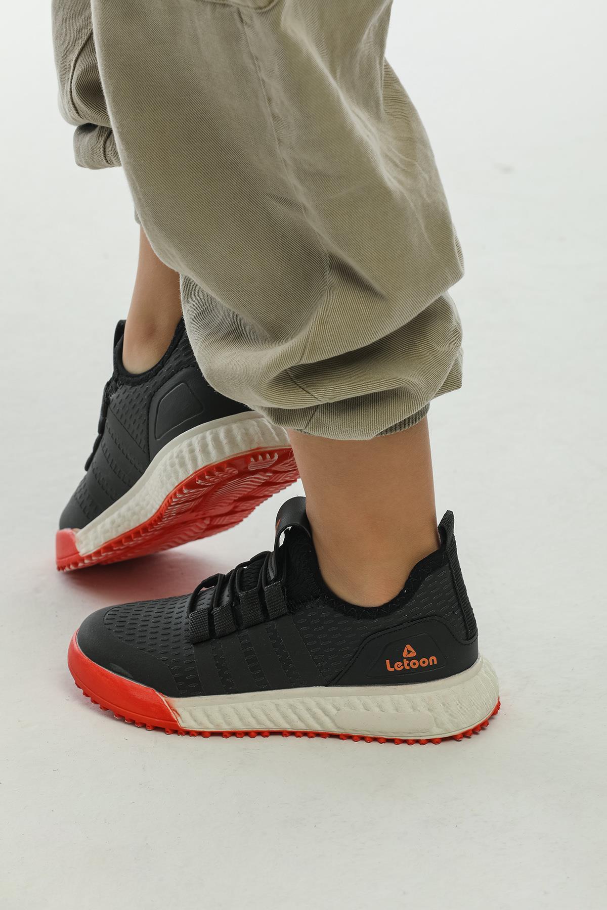 Letoon Ltn020kids Unisex Siyah Turuncu Spor AyakkabıLetoon Ltn020kids Unisex Siyah Turuncu Spor Ayakkabı