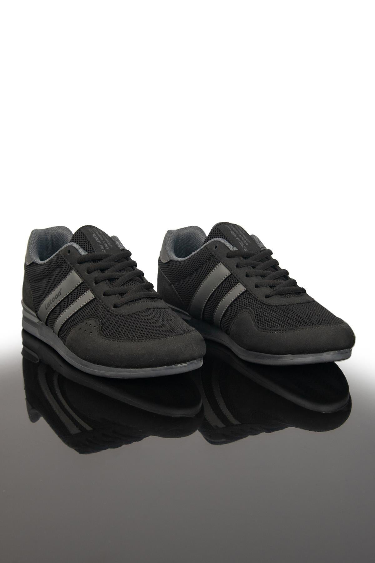 Letoon LTN07 Unisex Siyah Füme Günlük AyakkabıLetoon LTN07 Unisex Siyah Füme Günlük Ayakkabı
