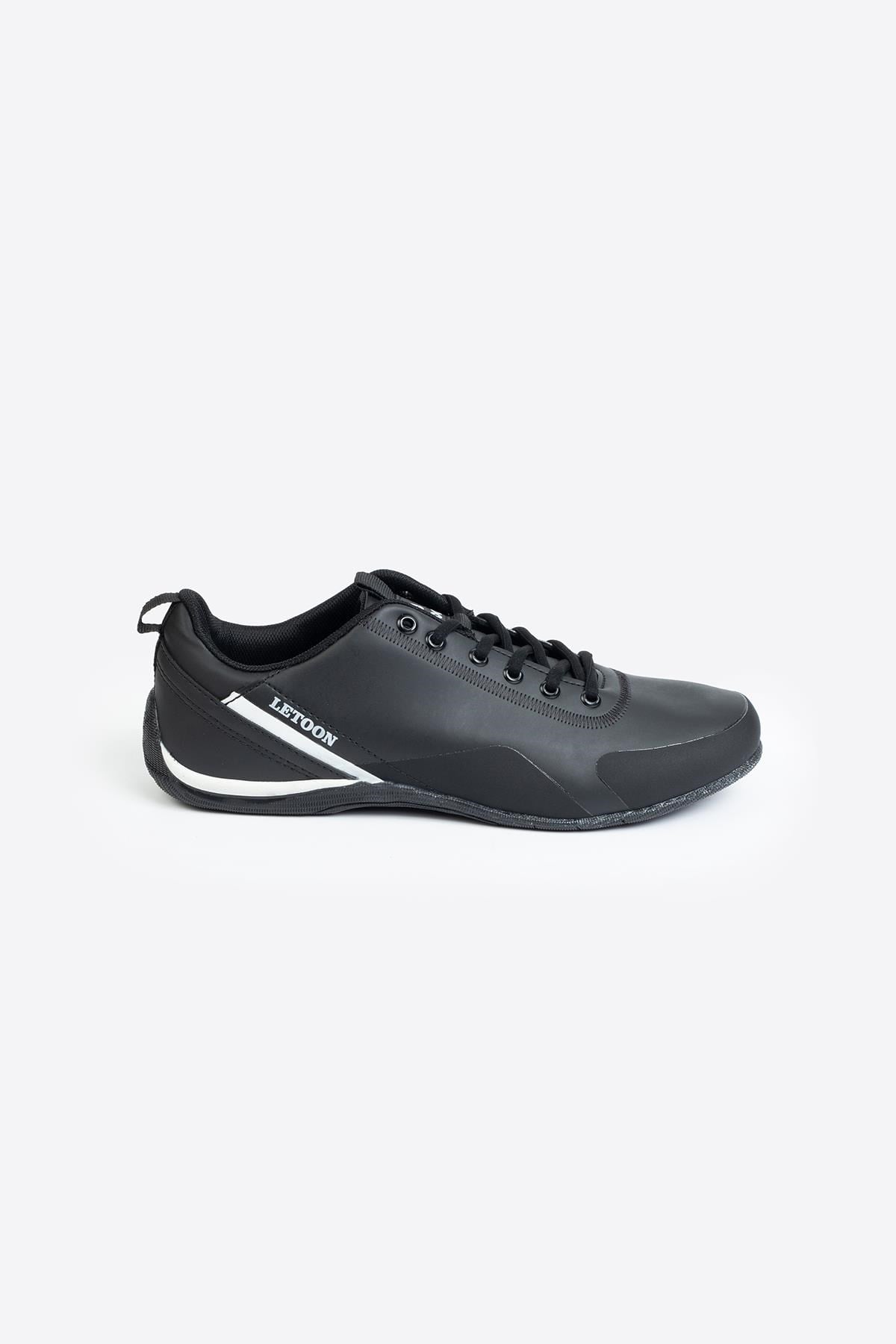 Letoon LTN4006 SoftFlex Hafif Taban Erkek Siyah Beyaz Sneaker