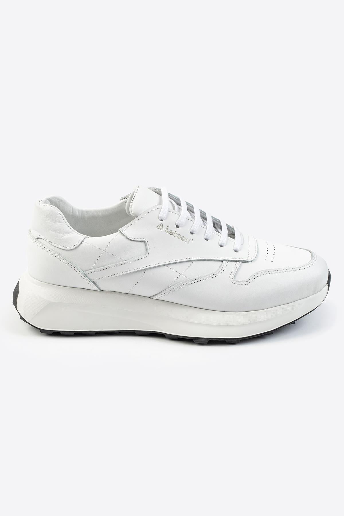 Letoon Nopa Hakiki Beyaz Deri Erkek SneakerLetoon Nopa Hakiki Beyaz Deri Erkek Sneaker