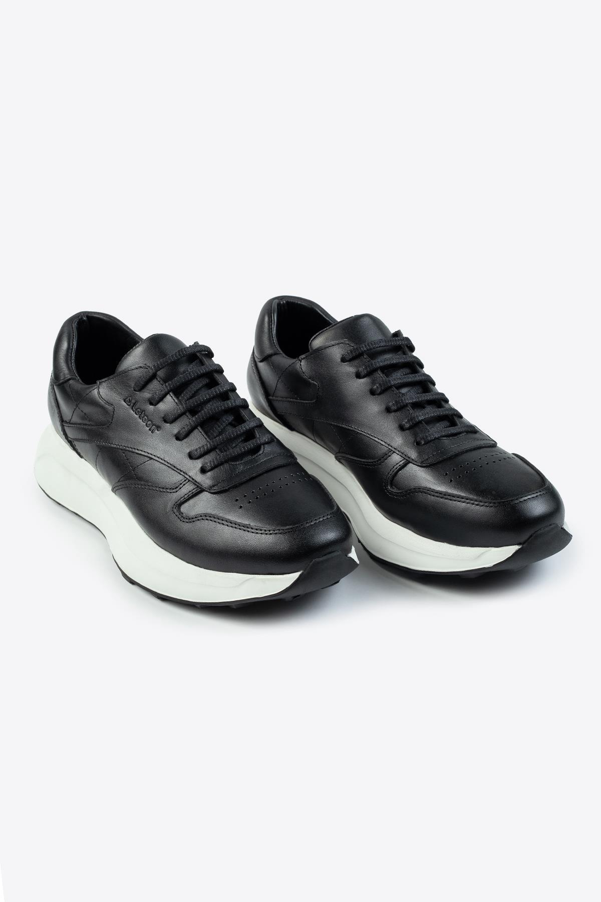 Letoon Nopa Hakiki Deri Siyah Erkek Sneaker Letoon Nopa Hakiki Deri Siyah Erkek Sneaker 