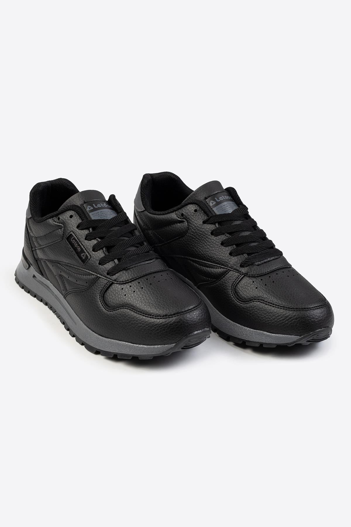 Letoon Tornado Erkek Premium Siyah Sneaker 