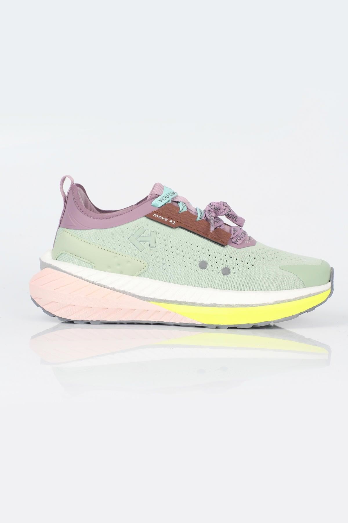 Letoon  MOVE-41 Unisex Yüksek Tabanlı Sneaker MİNT YEŞİLİ