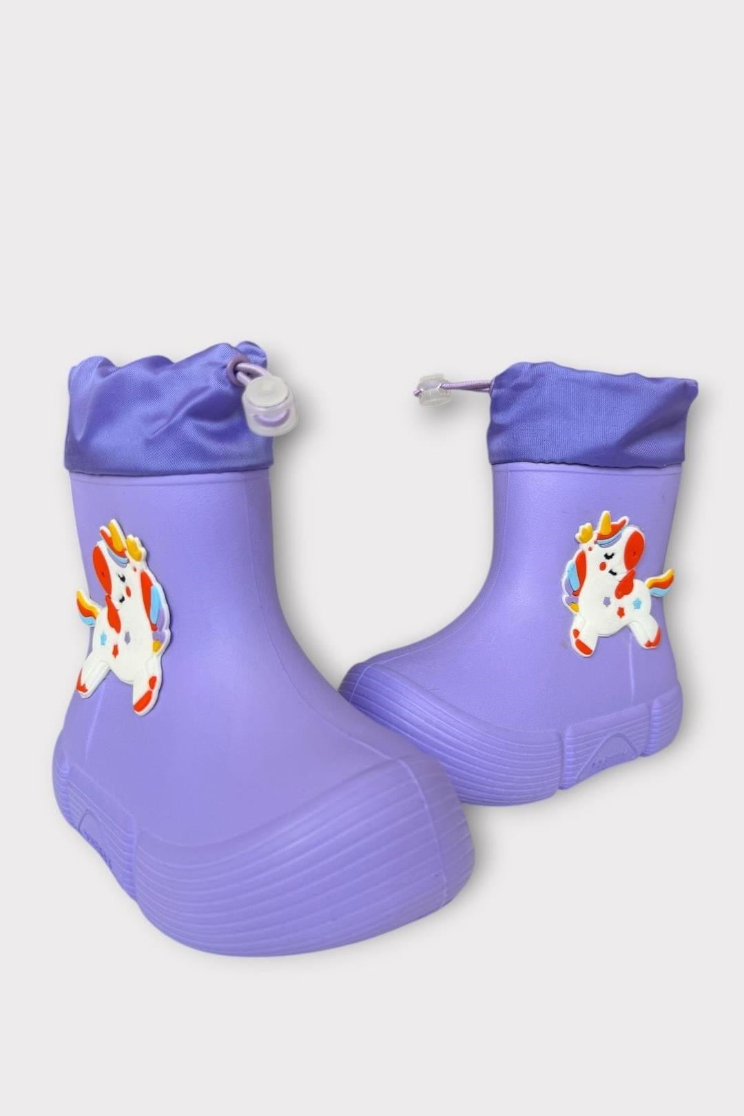 Letoon  PRETTY-01 Çocuk İçi Kürklü Unicorn Desenli Kalın Tabanlı Kışlık Çizme LİLA