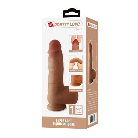 17,3 cm Realistik Vantuzlu Dildo Penis - Curtis